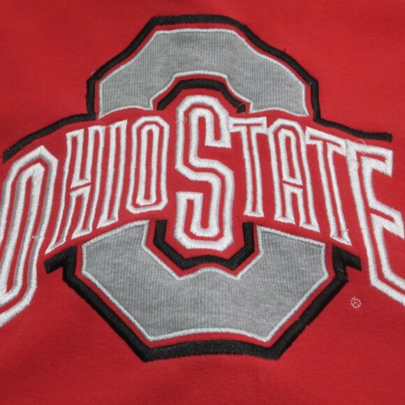OHIO STATE BUCKEYES PULLOVER HOODIE SWEATSHIRT RED MENS M / WOMENS L - Picture 4 of 8